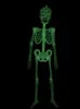 32 CM Halloween Horror Luminous Skull Skeleton Props Glow Evil Party Favors Halloween Eve Scary Decoration Hanging Ornaments JK1909XB