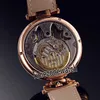 Bovet 1822 Tourbillon Amadeo Fleurie Automatic Skeleton Mens Watch Yellow Gold Black Dial Markers Brown Leather TimeWatc1341966