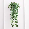 Hangende wijnbladeren kunstmatige gras planten tuin bruiloft decoraties muur decor decoratieve bloemen krans HH9-2185