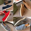 Lyxdesigner Summer Charms Walk casual Skor Dam fritidsskor Herr Mocka Calf Skin Muller skor Märke klassiska Walking Flats