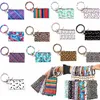 PU pulsera llavero cuero muñeca llavero joyería bolso leopardo pulseras colgante monedero señora bolso mano llevar bolsas teléfono funda