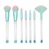 7pcs Makeup Brush Set Diamond Pro Highlighter Brushes Concealer Make Up Brush Crystal Kwasten Set with empty handle can be refille3688884