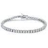 Bracelet de tennis CZ de qualité 4A 4A dans des bijoux classiaux en argent sterling réel Solide 925