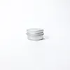 Frete grátis 5ml de alumínio Balm Tins pot Jar 5g recipientes comestic com rosca Lip Balm Gloss Vela Packaging LX8761