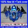 Corpo + Tanque Para KAWASAKI ZX1000 CC ZX 10 R ZX10R 2004 2005 214MY.8 ZX10R 04 05 ZX1000C 1000cc ZX 10R 04 05 ABS Hot Preto Azul carenagens