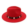 European US Classic Wool Felt Fedora Trilby Hats Wide Brim Hat Autumn Winter Women Jazz Formal Cap Casual Gambler Hat