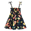 Vêtements pour enfants Filles Fleurs Robe à bretelles Enfants Floral Sling Robes de princesse 2020 Vacances d'été Plage Bébé Robe d'été Vêtements M1472