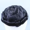 Parrucche uomo Toupee per uomo Pelle sottile PU PU Marrone naturale Remy Capelli umani 6 Sistema di sostituzione della riga 1110875