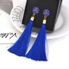 9Colors Boho etniczne Tassel Dangle Kolczyki Dla Kobiet Geometryczne Kryształ Róża Kwiat Znak Długiego Jedwabiu Frędzle Dangle Oświadczenie Kolczyk Biżuteria