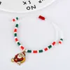 New Style Handmade Christmas Celebration Gift Seed Beads Link Bracelet Jewelry Enamel Cool Snowman Charm Bracelets