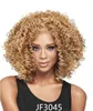 4 Colors Curly Wavy Long SHUOWEN Synthetic Hair Wigs 11 inches Heat Resistant Glueless Wig JF3043