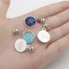 New Stainless steel Hypoallergenic Dangle Earrings Boho Resin Druzy drusy stone Drop Ear rings For women Fashion Jewelry in Bulk