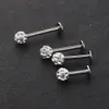 Gioielli per tutto il corpo Labret anelli in acciaio inossidabile shaballa cristallo da discoteca a sfera piercing gioielli per labbra 16g anello 30pcs1589274