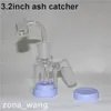 HOOKAHS 3.5 Inch Glass Ash Catcher with 14mm 18mm 10ML Silicone Container Reclaimer Thick Pyrex Ashcatcher for Water Bongs