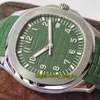 ZF Top version Aquanaut 5168G-010 Green Dial Cal 324 SC Automatic Mechanical 5168 Mens Watch Sapphire Steel Case Rubber Luxury Spo327S