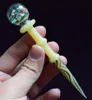 4.9 inch glass carb cap dabber and crossbones style thick glass water pipes with 25mm dabber tool for quartz banger nail