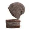 Wholesale Custom Design High Quality Winter Autumn Thicken Caps Men Soft Warm Hat Scarf Set With Cloth Logo