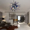 Lustre boule contemporain 36 pouces en verre soufflé à la main, lustre moderne en cristal LED pour chambre à coucher, salon, salle à manger, intérieur de la maison