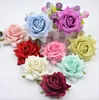 100 pcs 8 cm bela geométrica rosa de seda artificial rose flower para festa de casamento em casa sala de decoração do carro diy shoes chapéus acessórios flor