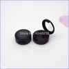 Dia 26mm Eye Shadow Compact Matte Black Small Eyeshadow Palette Empty Cosmetic Container Round Lipstick Packing Box 50 PCS