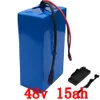 Batterie de vélo électrique 48V 15W batterie de 48V 15AH 48V 15AH batterie de lithium de scooter pour moteur 500W 750W 1000W Duty free