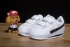 Nyfödd baby cortez barn löpskor läder svartvita röda barn småbarn casual tränare pojke flicka sneakers td spädbarn