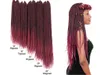 16 "20" 30strands Ombre Kanekalon Croterchet Croterть для волос наращивание волос Синтетический сенегальский поворот Дреоды Коробка наплетения волос