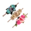 Baby Headband Artificial Flowers Nylon Headbands Kid Girl Hair Bows Beach Holiday Hair accessories 3pcs/lot 12 styles