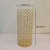 28 cm / 11 "heigh vaas crystal bruiloft centerpieces tafel pijler vaas opslag jar voor thuis feest decor