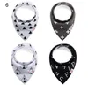 INS Bandana Waterproof Pure Cotton Saliva Towels Baby Bibs Infant Cartoon Burp Cloths Kids Pinafore Dribble Triangle Scarf Drool Bibs B6130