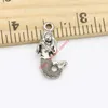 Wholesale-Hot Sale Antique Silver Tone Mermaid Charms Pendants for Jewelry Making DIY Handmade Craft 22x11mm A217 Jewelry making DIY