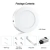 Panneau lumineux LED encastré cuisine salle de bains lampe 85-265V 6W rond LED couloir Sisle plafonnier.