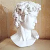 David Head Portraits Bust Mini Gypsum Statue Michelangelo Buonarrroti Dekoracja Dekoracja Dekoracja Dekora