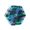 Hexagon Posacenere in silicone luminoso infrangibile Portacenere portatile ad alta temperatura Fumatori Fessure multiple Regali Home Office Decoration