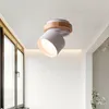 Nordic simple wall mounted log small downlights led light rotating cloakroom tube living room study creative corridor downlight