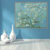 Hand Painted Oil Painting Reproductions Almond Blossom Tree, 1890 by Vincent Van Gogh Flower Art Painting for Dinning Room Decor