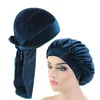 2 pcs/lot Men's velvet Durag Bandana Headwear Pure color Wide Doo Rag Bonnet Cap Comfortable velvet Sleeping Hat
