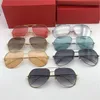 Luxury-Designer Metal Sunglasses 28 square frame simple trend style Solid color Glasses For Men and Women top quality uv400 protective