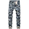 Mens camouflage Jeans Slim Fit Motorcycle Biker Denim For Men Fashion Hip Hop Mens Jeans JS1553