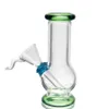 Mini Cam Bongs 14mm Kadın Eklem 4 inç Cam Petrol Kuyuları Kalın Pyrex Cam Su Boruları Dab Donanımları