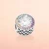 New Charm Beads for Pandora 925 Sterling Silver with CZ Diamond DIY Bracelet Beaded Shiny Heart Lady Charm with Box