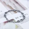 Vintage S925 Sterling Silver Letter Armband Män och kvinnor Par Fashion Jewelry Gift2750