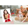 Cool Heart Crystal Photo Frame Custom 2D/3D Laser Engraving Baby, Family, Travel, Wedding Picture Frames For Glass Frames with standing