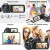 Видеокамера Wi -Fi 27 K Vlogging Vlogging Commorder для Youbute Touch Ecrece 30 Мп 16x цифровой Zoom Handycam Camera Record
