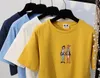 Harajuku Styl Letnie Kobiety T Koszulka Cartoon Haft Kobieta Bawełniana Koszulka Koszulka Krótki Rękaw Damskie Żółte Crop Tops Trend