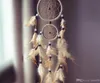 Vintage Woondecoratie Retro Feather Dream Catcher Circulaire Veren Muur Hangende Dreamcatchers Decor voor auto 12pcs / lot GA453