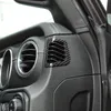 Dashboard Side Vent Dekorativa bågar Kolfiber för Jeep Wrangler JL 2018 Fabriksuttag Hög quatlity Auto Internt Tillbehör