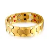 braccialetto magnete all'ingrosso doppio oro con bracciale salute degli uomini di personalità