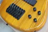 Fabrika Özel Sarı 7 Strings Elektrik Bas Gitar ile Kül Vücut, Gülağacı klavye, Siyah Donanım, Teklif Özelleştirilmiş