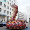 5m bunte aufblasbare Boa aufgeblasene Cobra Street Giant simulierte Schlange für Park/Werbetreibende